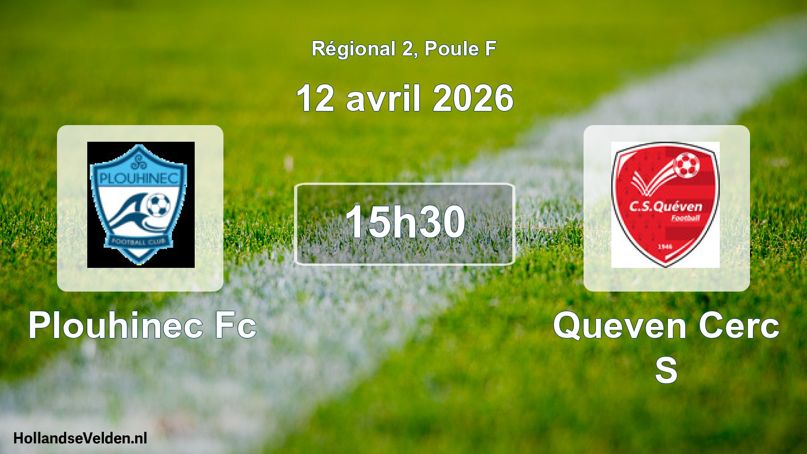 Geplande wedstrijd: Plouhinec Fc - Queven Cerc S (12 avril 2026)