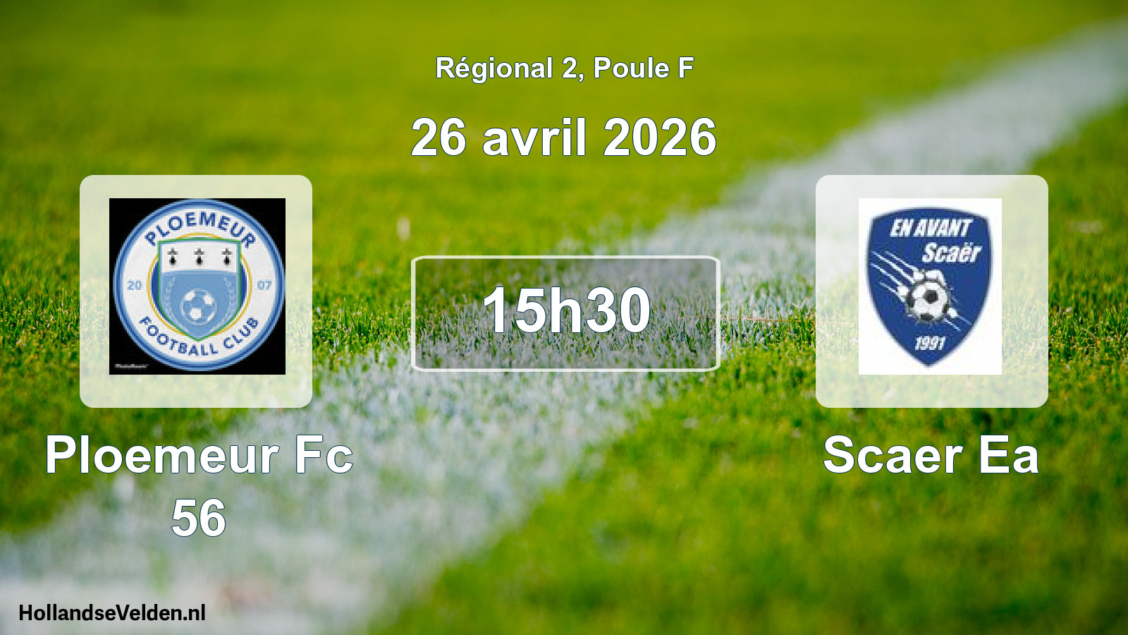 Geplande wedstrijd: Ploemeur Fc 56 - Scaer Ea (26 avril 2026)