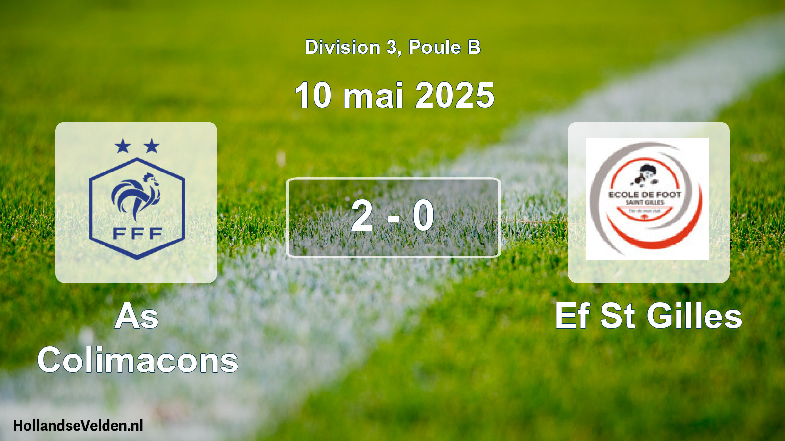 Match joué: As Colimacons - Ef St Gilles 2 - 0 (10 mai 2025)