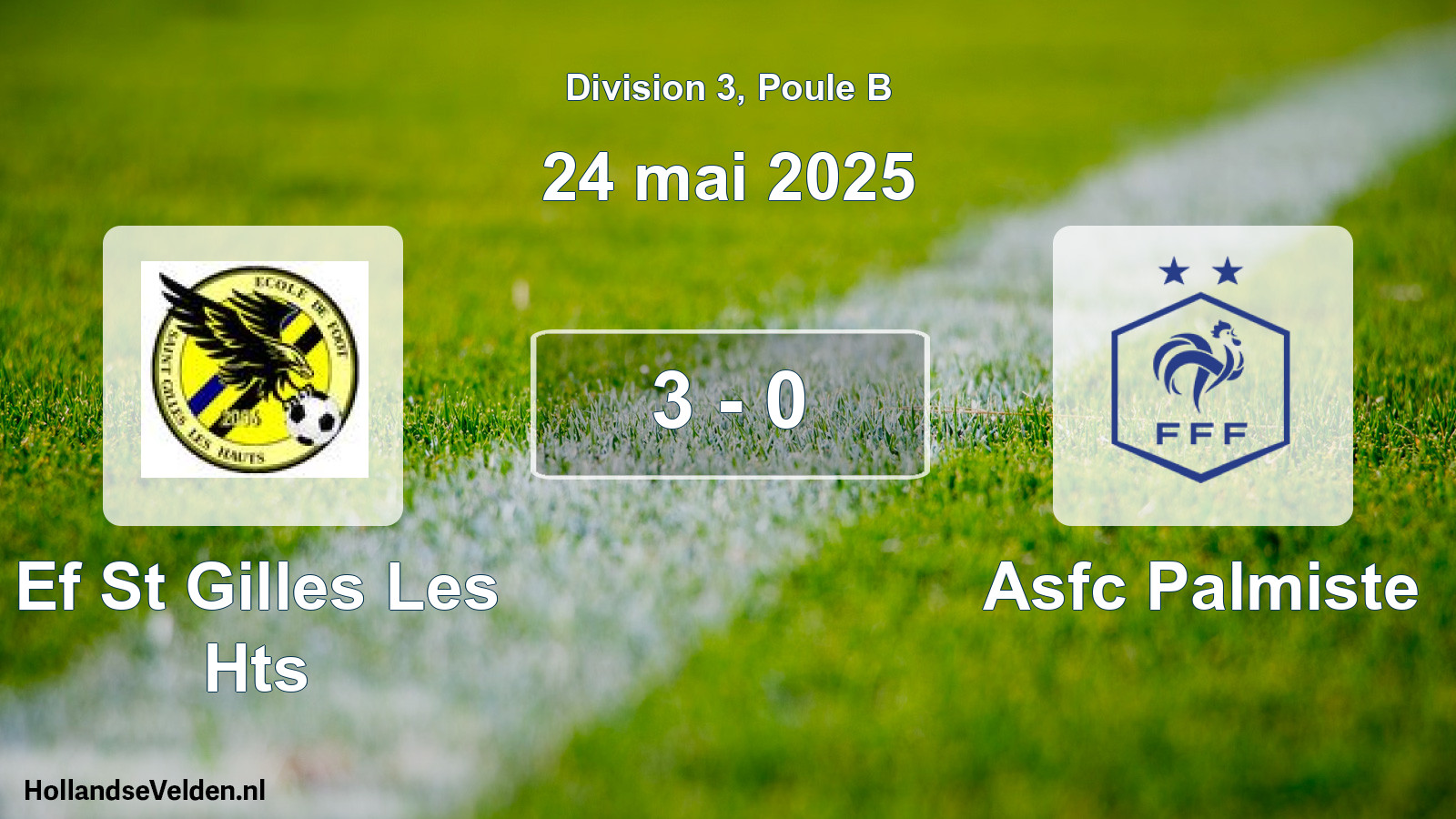 Match joué: Ef St Gilles Les Hts - Asfc Palmiste 3 - 0 (24 mai 2025)