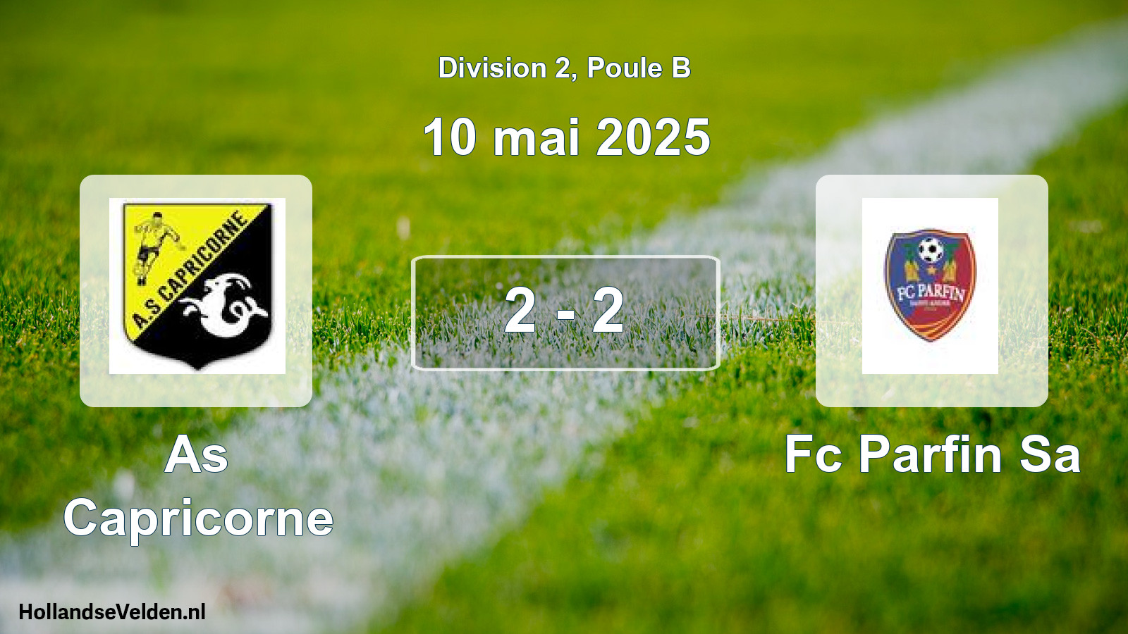 Match joué: As Capricorne - Fc Parfin Sa 2 - 2 (10 mai 2025)