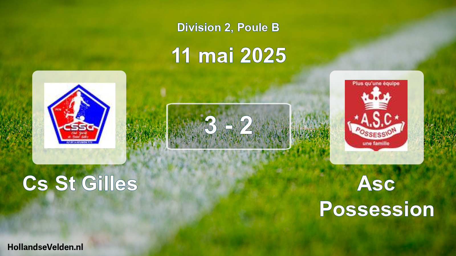 Match joué: Cs St Gilles - Asc Possession 3 - 2 (11 mai 2025)