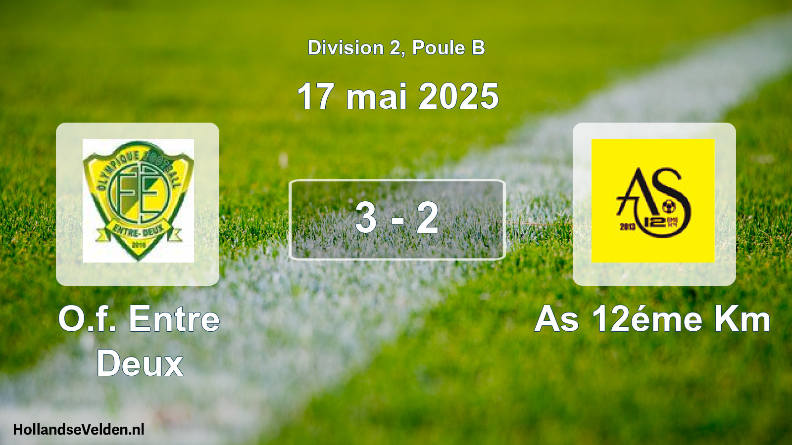 Match joué: O.f. Entre Deux - As 12éme Km 3 - 2 (17 mai 2025)
