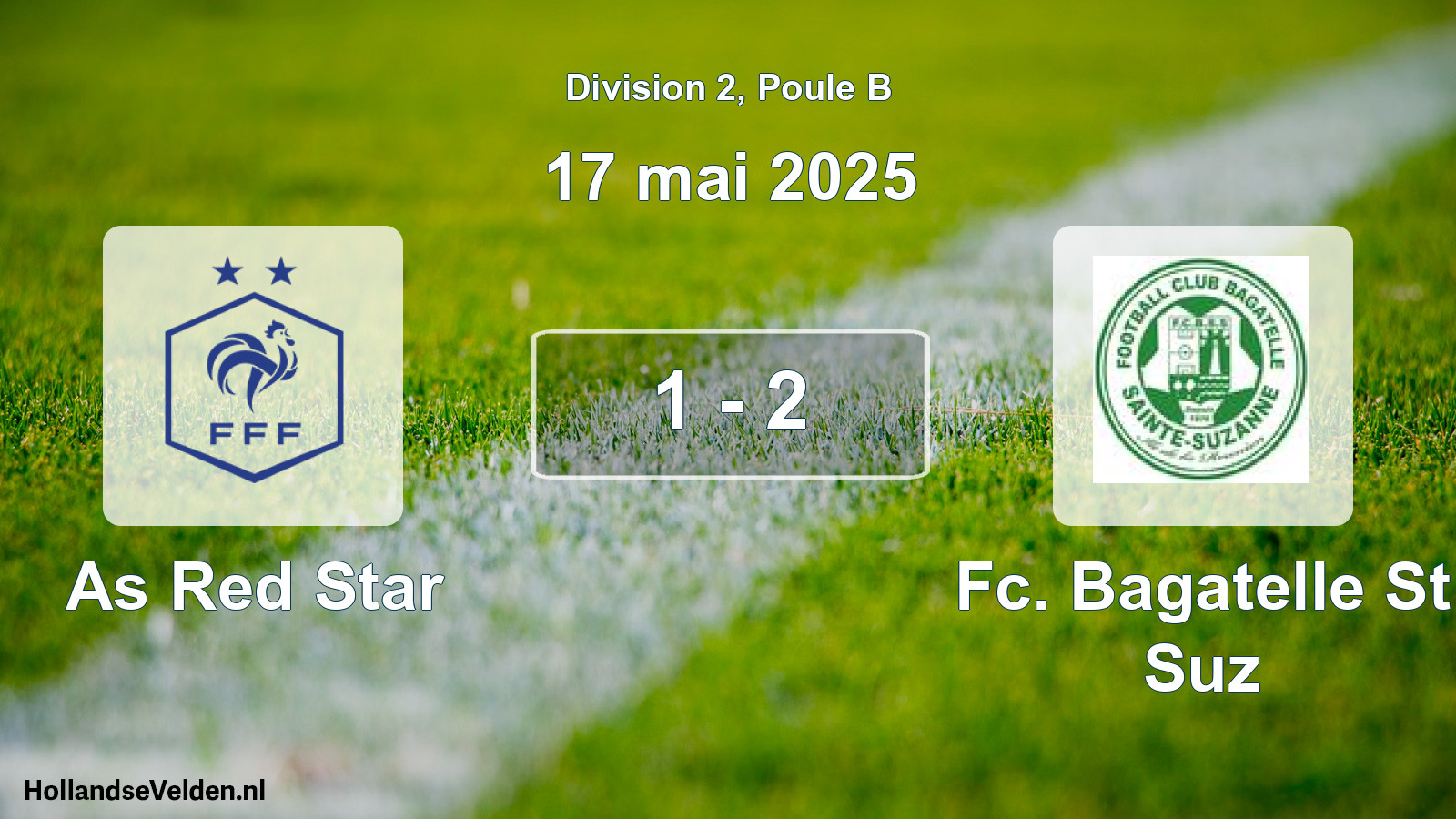Match joué: As Red Star - Fc. Bagatelle St Suz 1 - 2 (17 mai 2025)