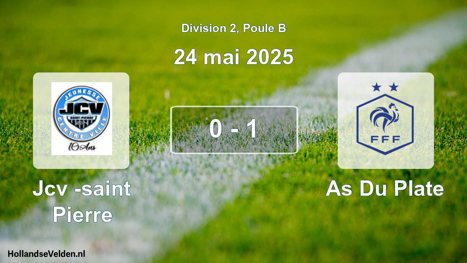 Match joué: Jcv -saint Pierre - As Du Plate 0 - 1 (24 mai 2025)
