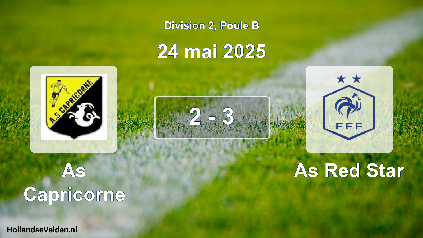 Match joué: As Capricorne - As Red Star 2 - 3 (24 mai 2025)