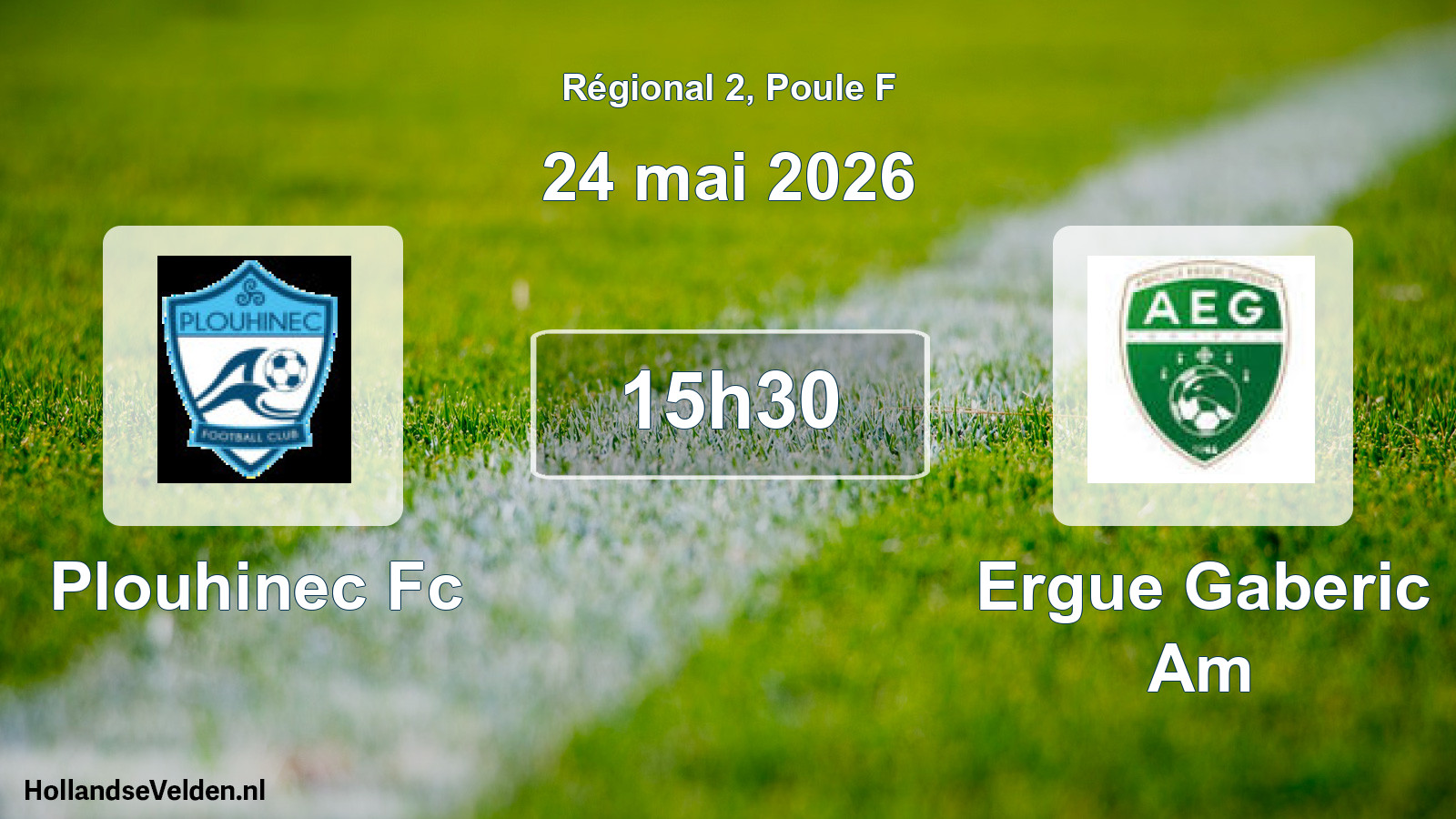 Geplande wedstrijd: Plouhinec Fc - Ergue Gaberic Am (24 mai 2026)