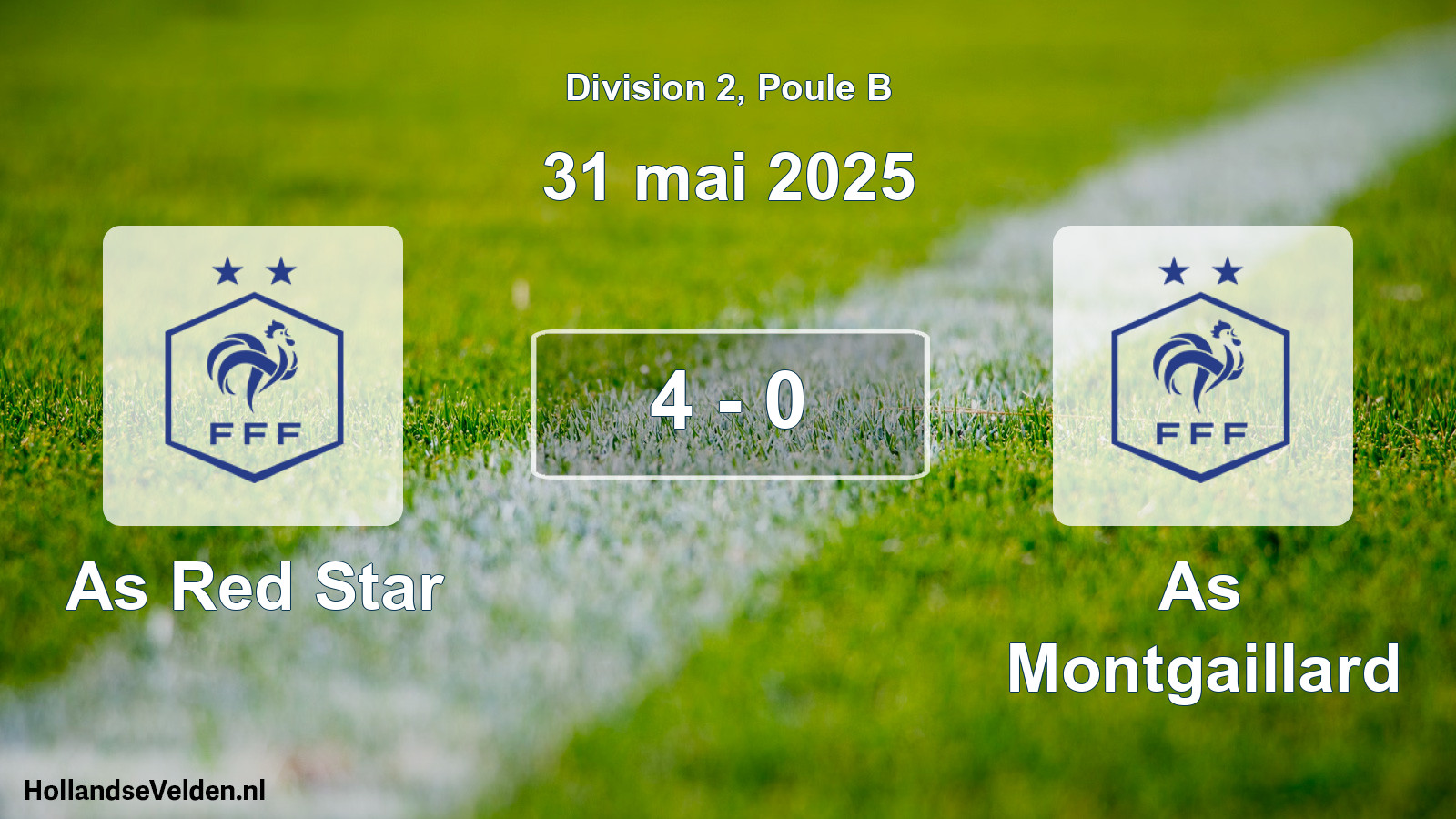 Gespeelde wedstrijd: As Red Star - As Montgaillard 4 - 0 (31 mei 2025)