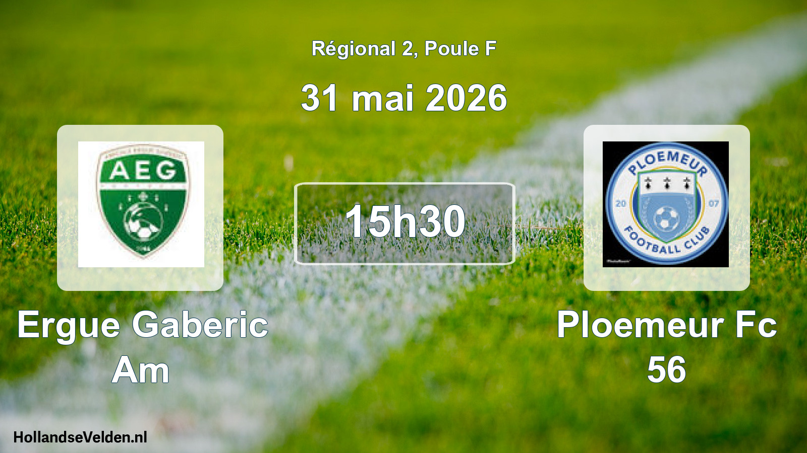 Geplande wedstrijd: Ergue Gaberic Am - Ploemeur Fc 56 (31 mai 2026)