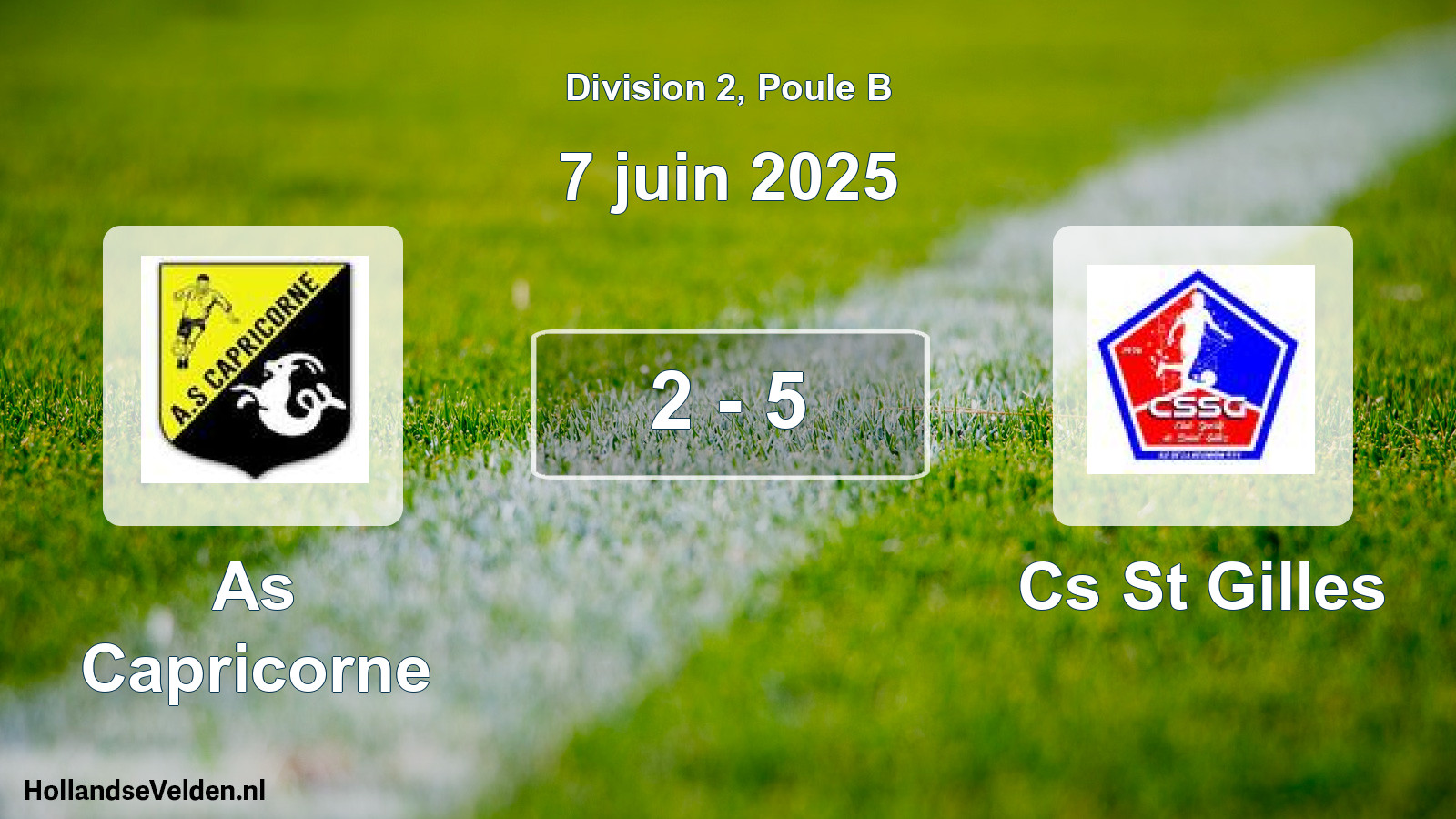 Match joué: As Capricorne - Cs St Gilles 2 - 5 (7 juin 2025)