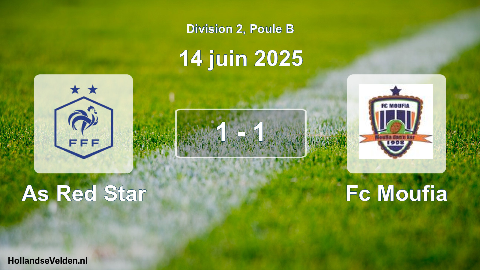 Gespeelde wedstrijd: As Red Star - Fc Moufia 1 - 1 (14 juni 2025)