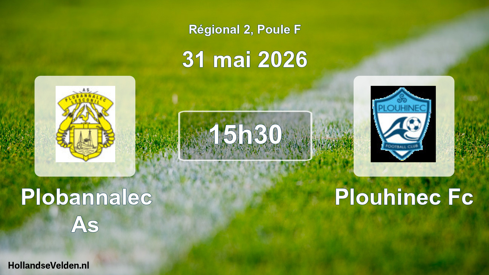 Geplande wedstrijd: Plobannalec As - Plouhinec Fc (31 mai 2026)