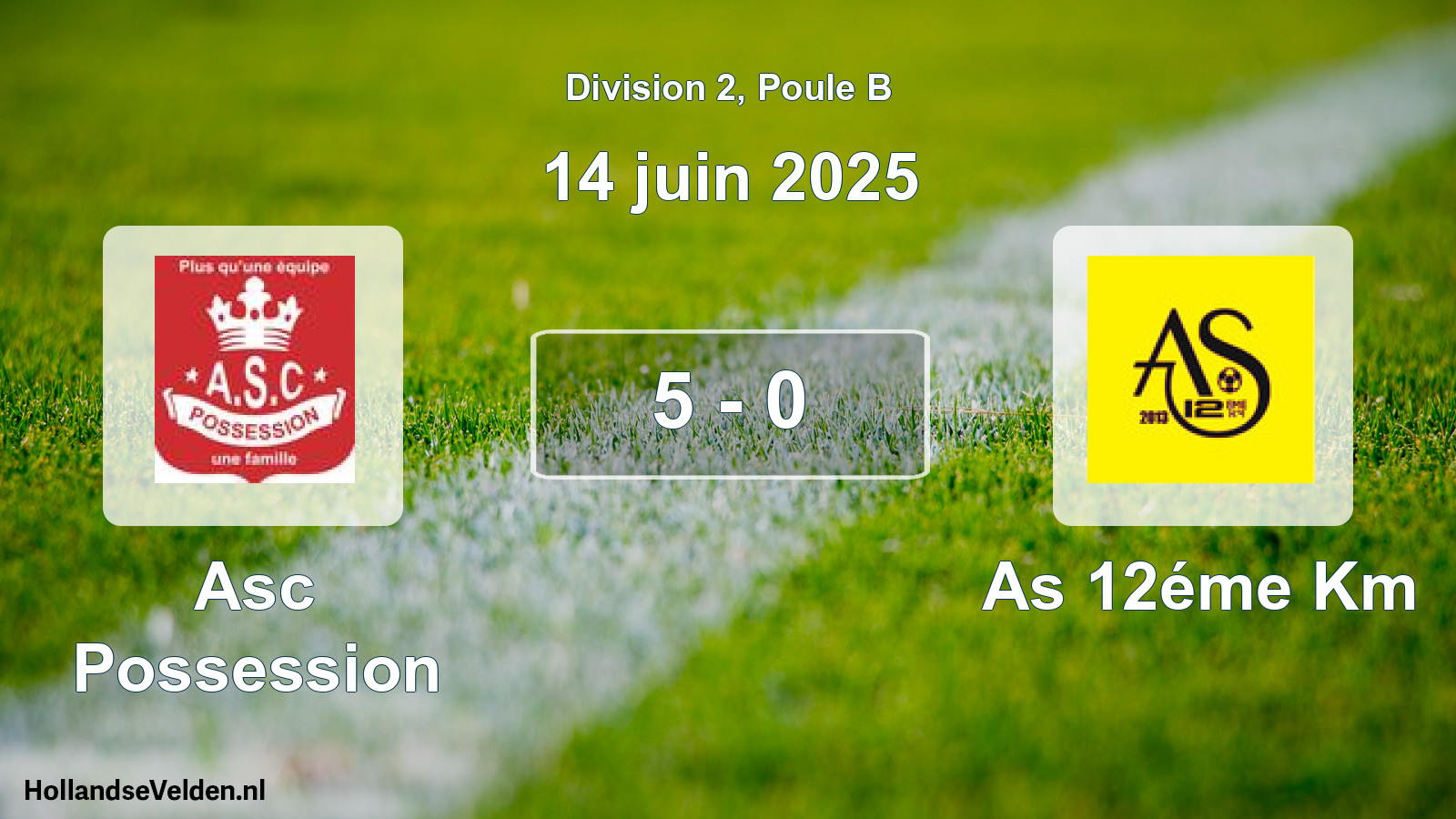 Match joué: Asc Possession - As 12éme Km 5 - 0 (14 juin 2025)