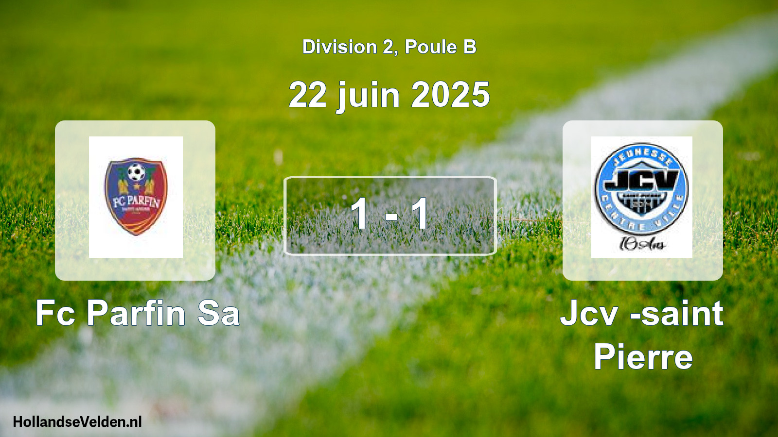 Gespeelde wedstrijd: Fc Parfin Sa - Jcv -saint Pierre 1 - 1 (22 juni 2025)