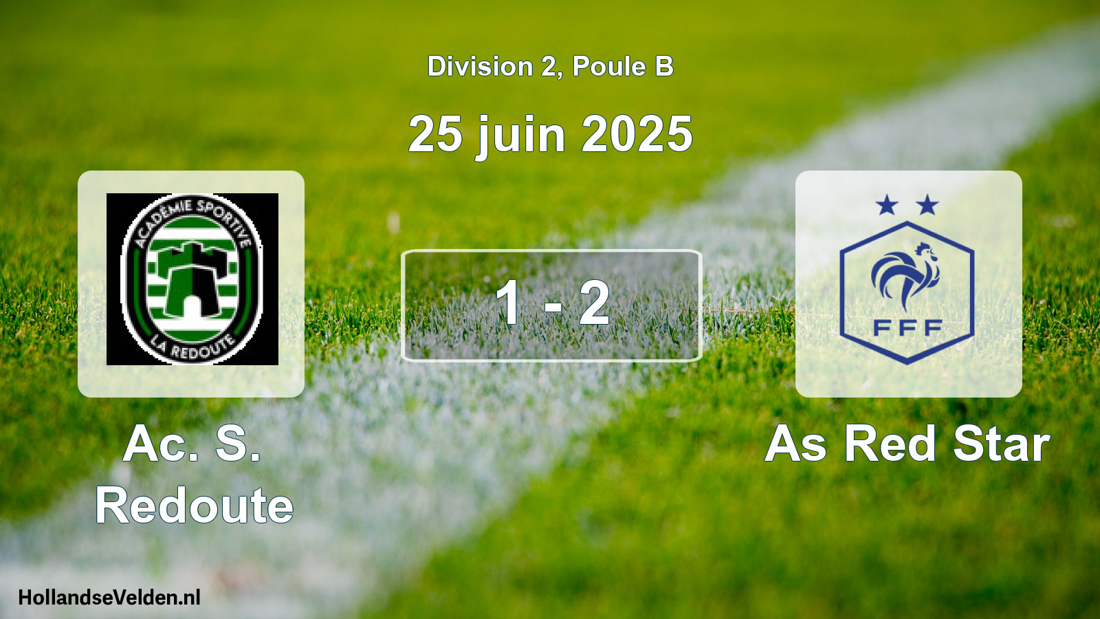 Gespeelde wedstrijd: Ac. S. Redoute - As Red Star 1 - 2 (25 juni 2025)