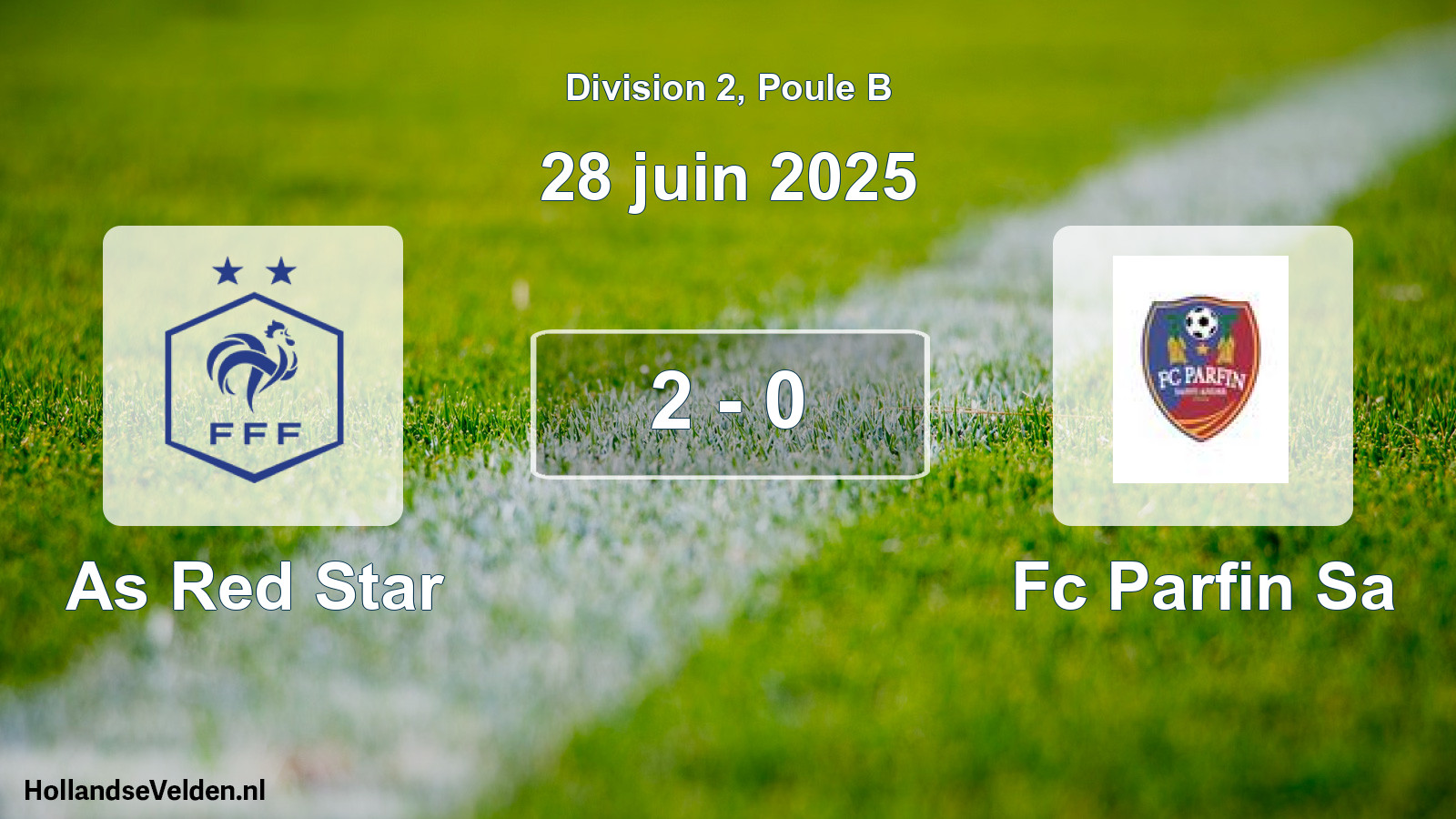 Match joué: As Red Star - Fc Parfin Sa 2 - 0 (28 juin 2025)