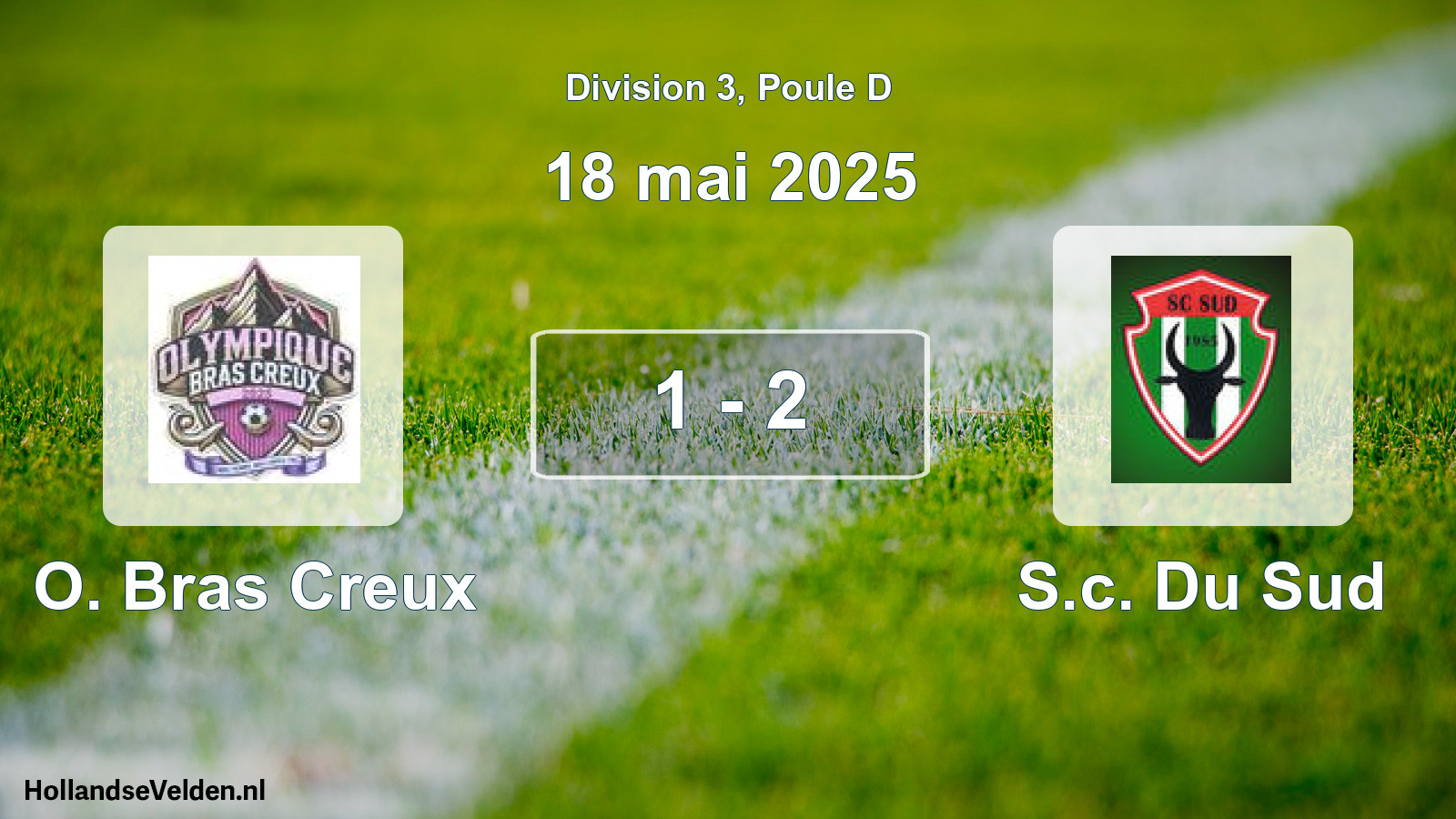 Total number of matches played: O. Bras Creux - S.c. Du Sud 1 - 2 (18 May 2025)