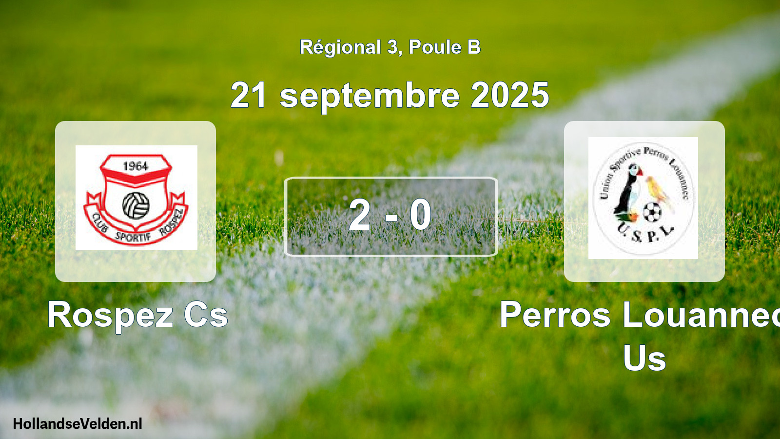 Total number of matches played: Rospez Cs - Perros Louannec Us 2 - 0 (21 September 2025)
