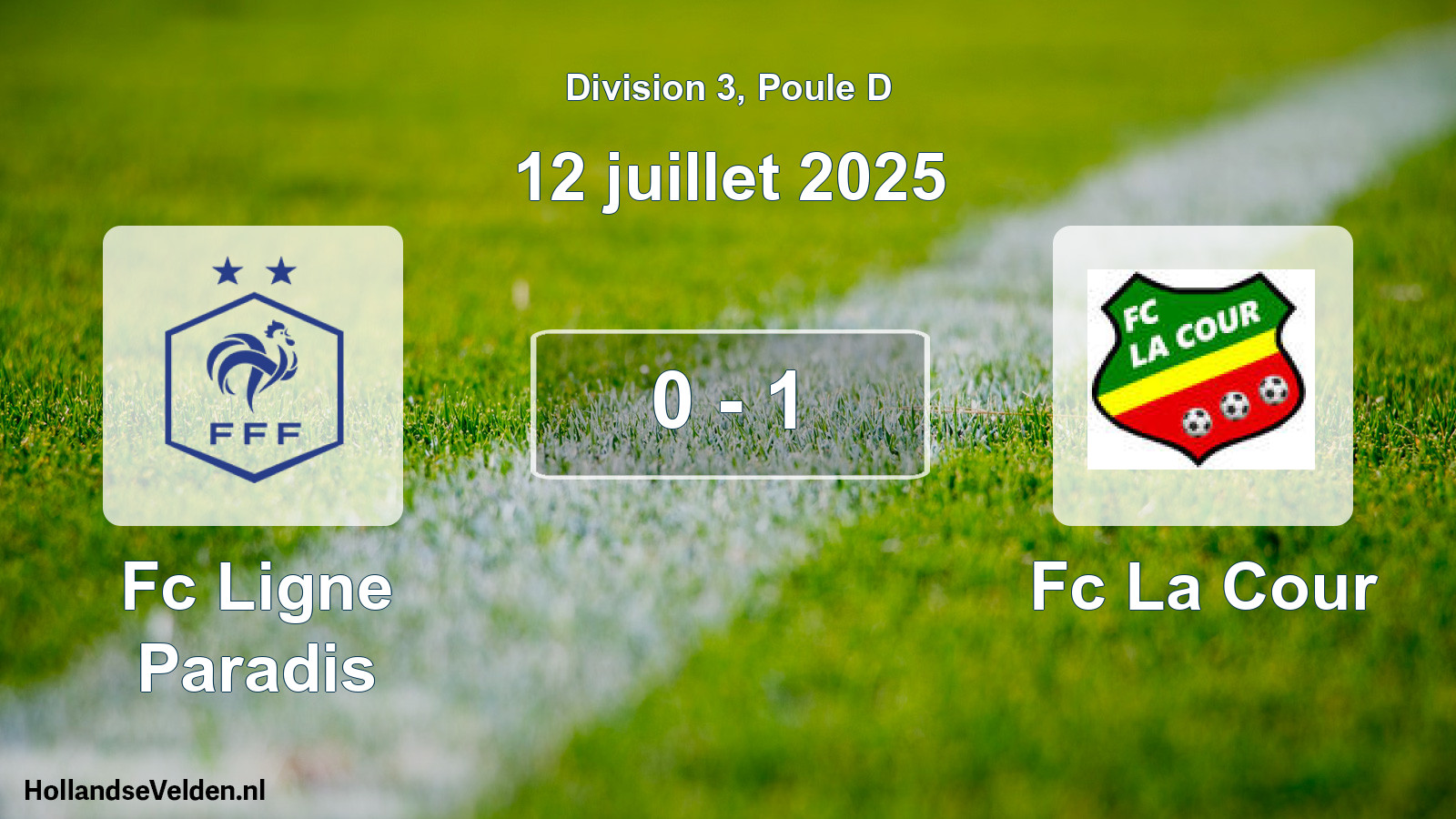 Total number of matches played: Fc Ligne Paradis - Fc La Cour 0 - 1 (12 July 2025)
