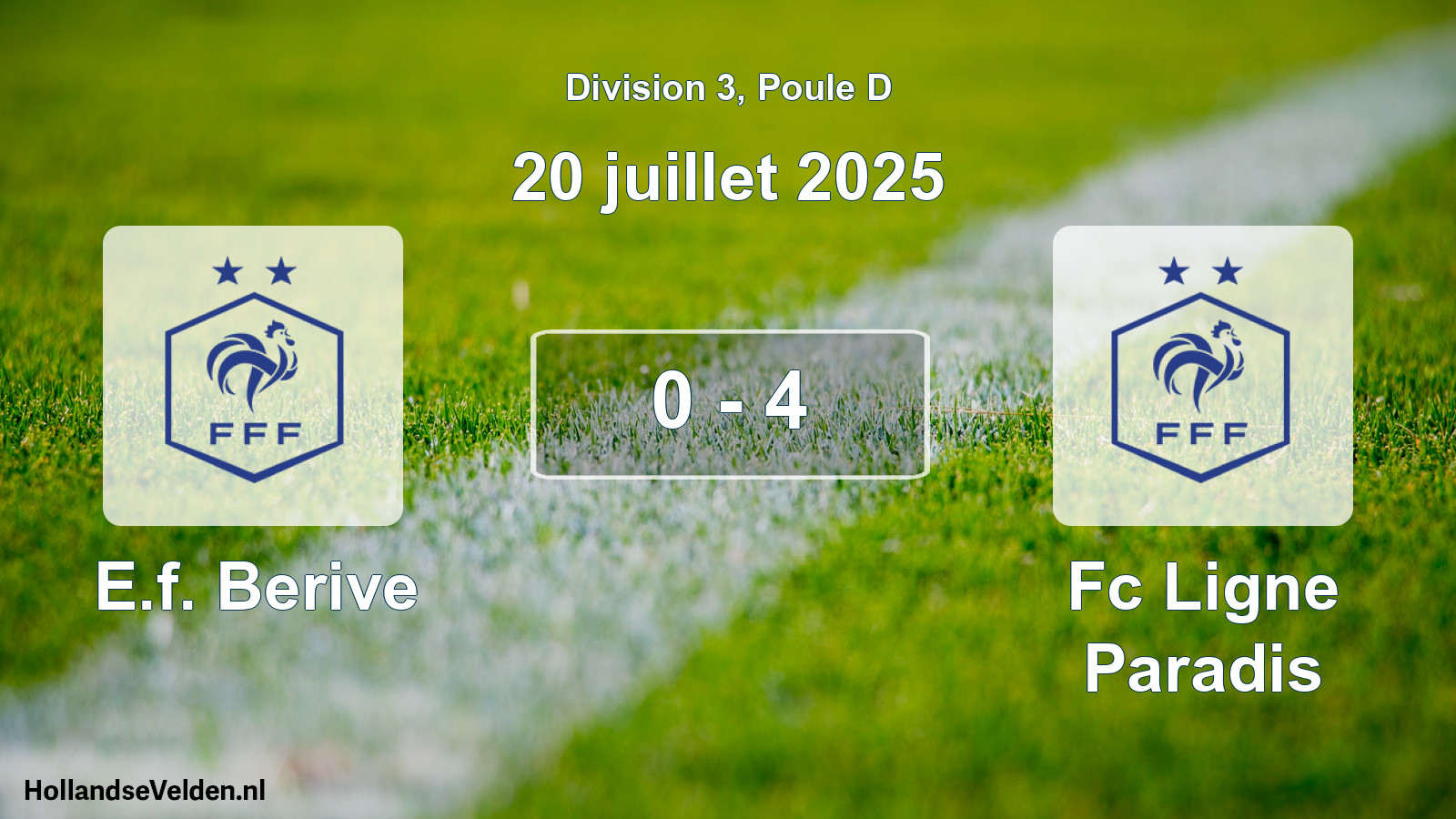 Total number of matches played: E.f. Berive - Fc Ligne Paradis 0 - 4 (20 July 2025)