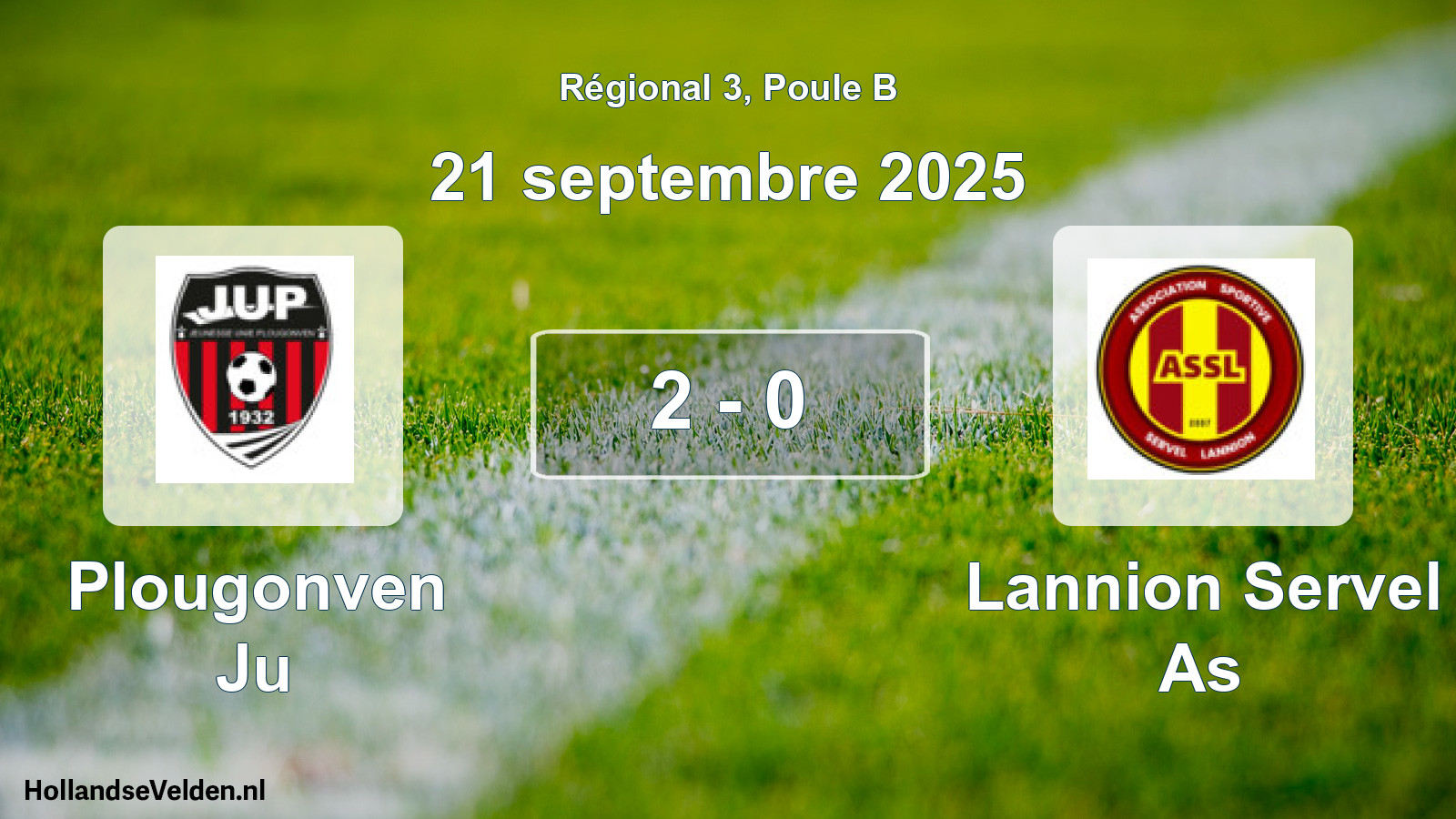 Total number of matches played: Plougonven Ju - Lannion Servel As 2 - 0 (21 September 2025)