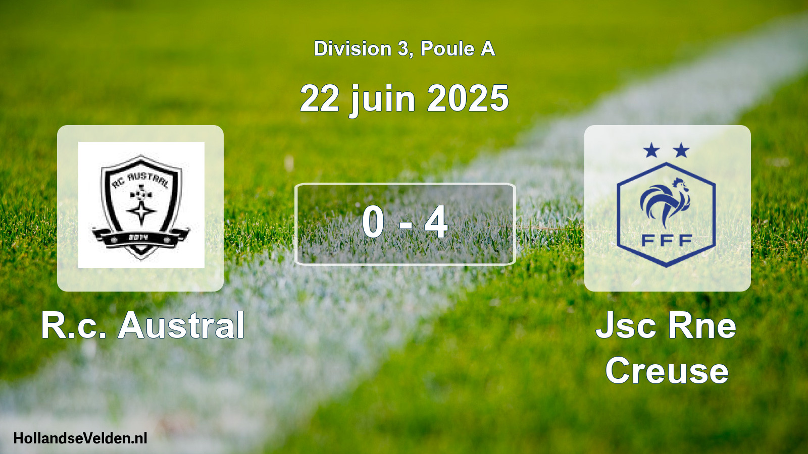 Match joué: R.c. Austral - Jsc Rne Creuse 0 - 4 (22 juin 2025)