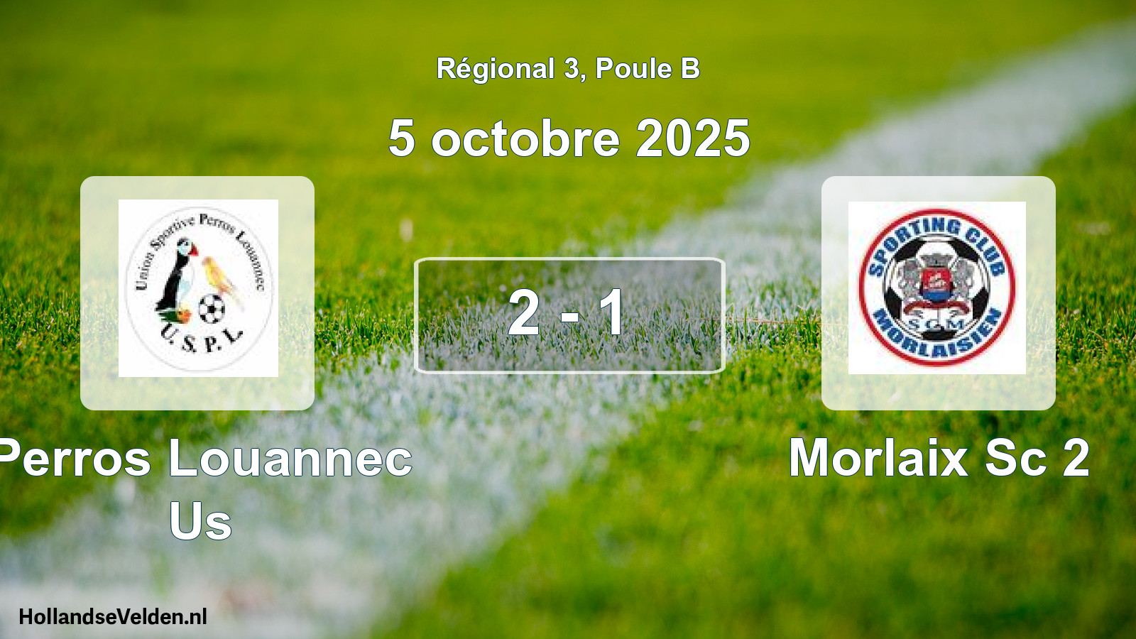 Total number of matches played: Perros Louannec Us - Morlaix Sc 2 2 - 1 (5 October 2025)