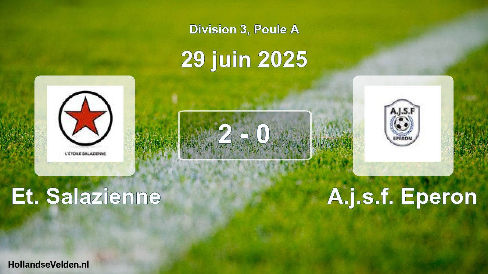 Total number of matches played: Et. Salazienne - A.j.s.f. Eperon 2 - 0 (29 June 2025)