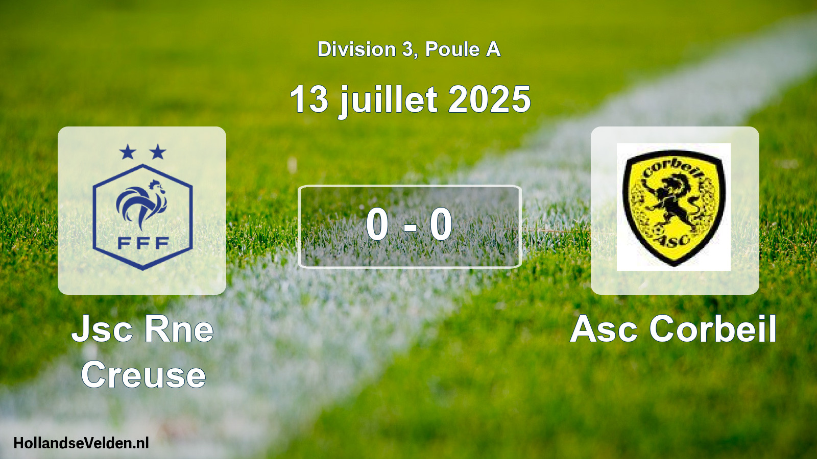 Match joué: Jsc Rne Creuse - Asc Corbeil 0 - 0 (13 juillet 2025)