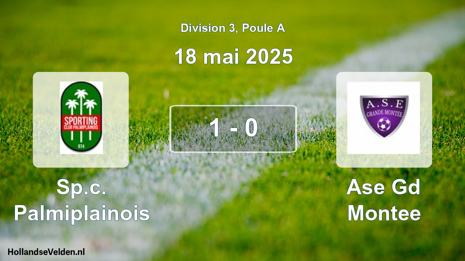 Match joué: Sp.c. Palmiplainois - Ase Gd Montee 1 - 0 (18 mai 2025)