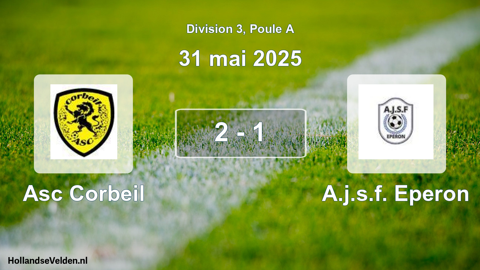 Match joué: Asc Corbeil - A.j.s.f. Eperon 2 - 1 (31 mai 2025)