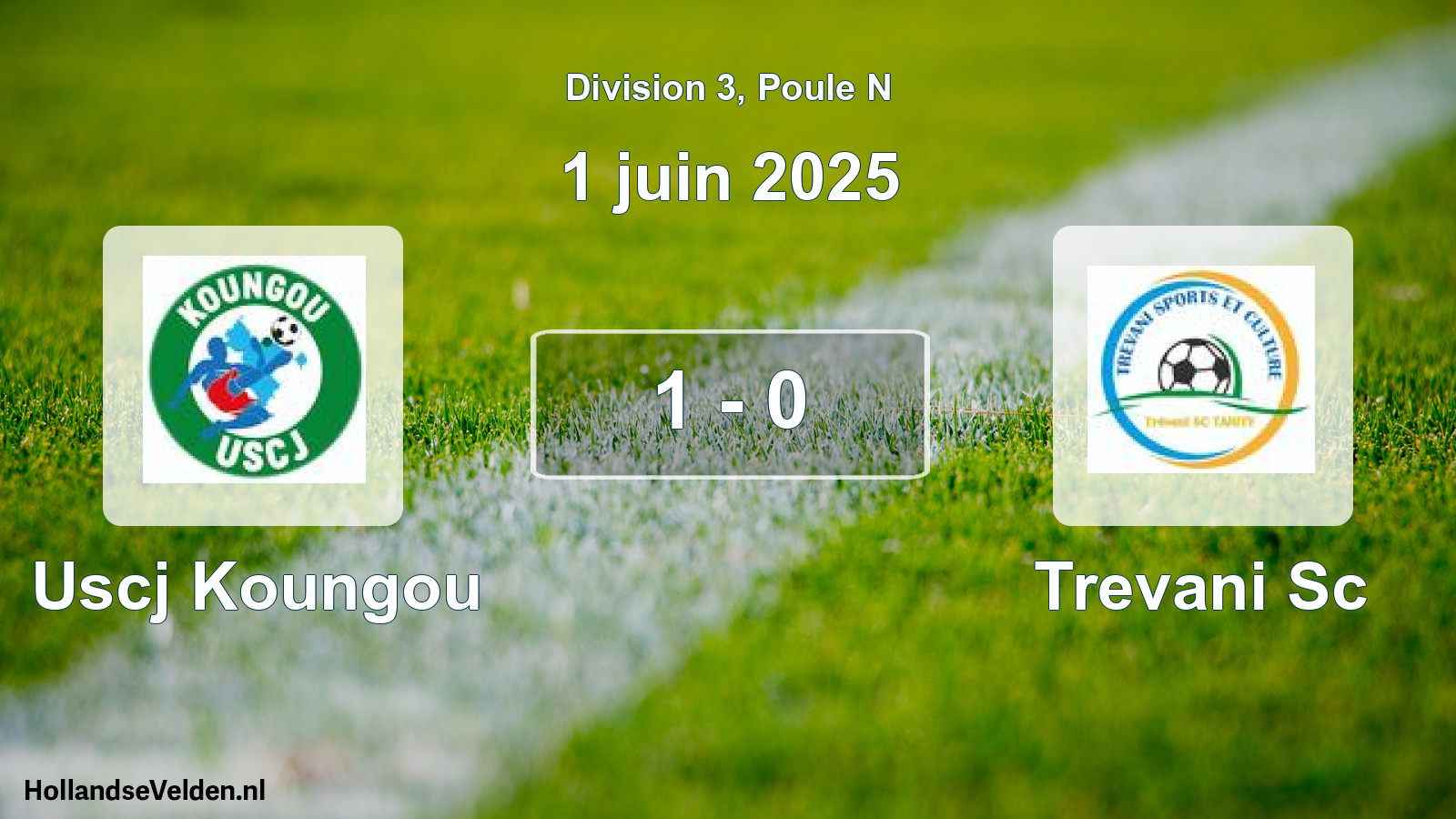 Total number of matches played: Uscj Koungou - Trevani Sc 1 - 0 (1 June 2025)