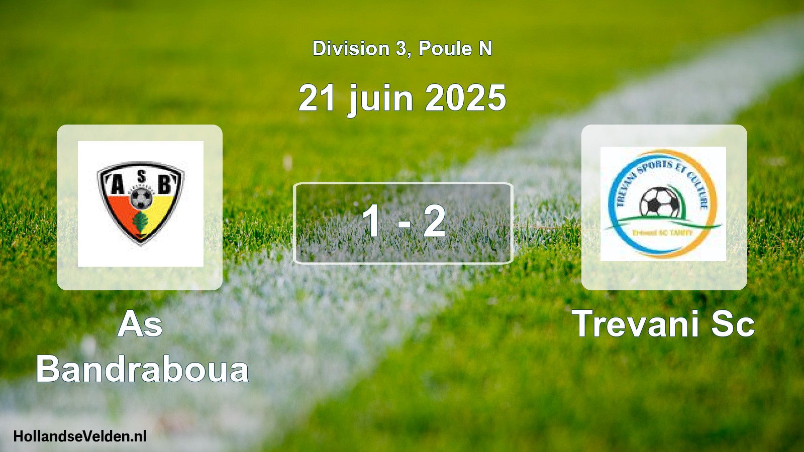 Total number of matches played: As Bandraboua - Trevani Sc 1 - 2 (21 June 2025)