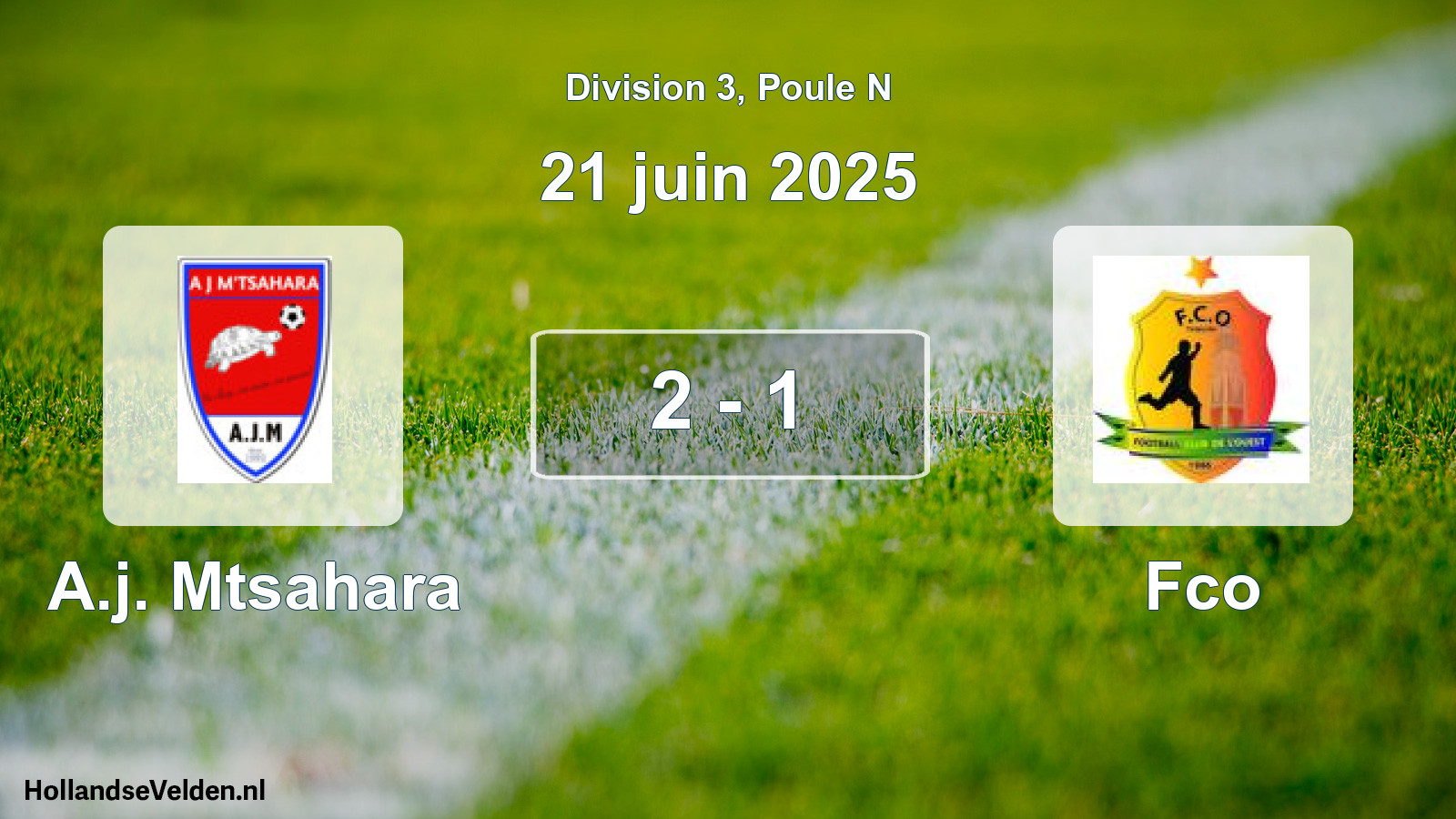 Total number of matches played: A.j. Mtsahara - Fco 2 - 1 (21 June 2025)