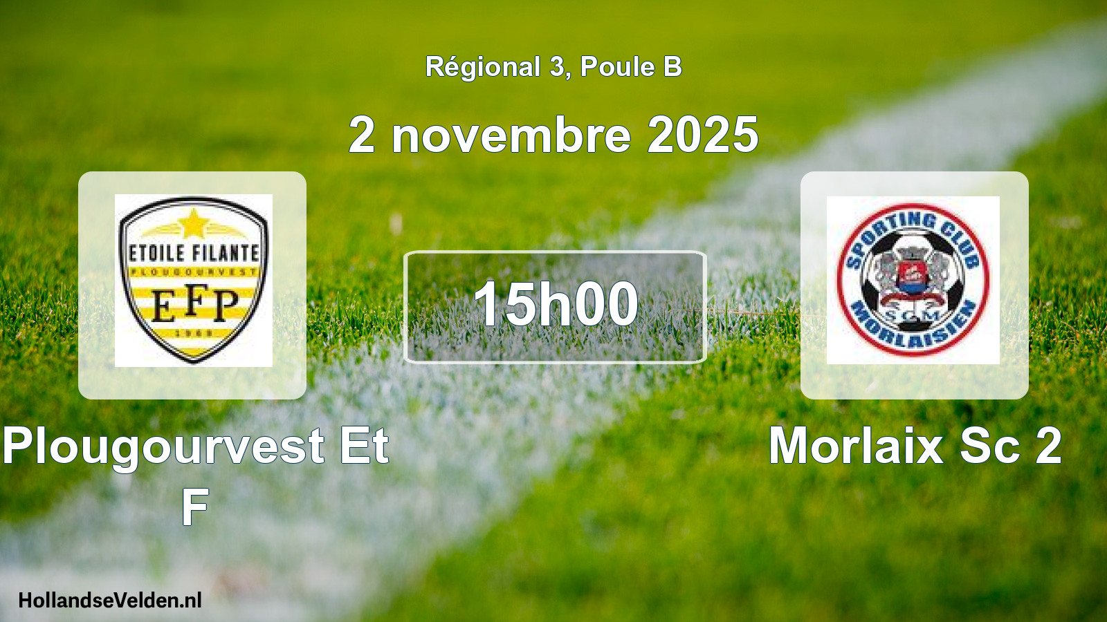 Geplande wedstrijd: Plougourvest Et F - Morlaix Sc 2 (2 november 2025)
