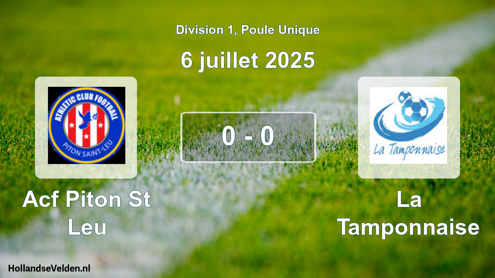 Gespeelde wedstrijd: Acf Piton St Leu - La Tamponnaise 0 - 0 (6 juli 2025)