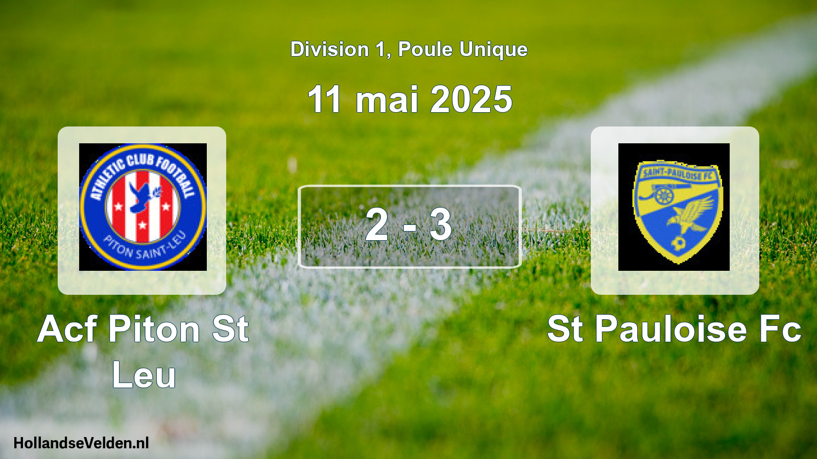 Gespeelde wedstrijd: Acf Piton St Leu - St Pauloise Fc 2 - 3 (11 mei 2025)