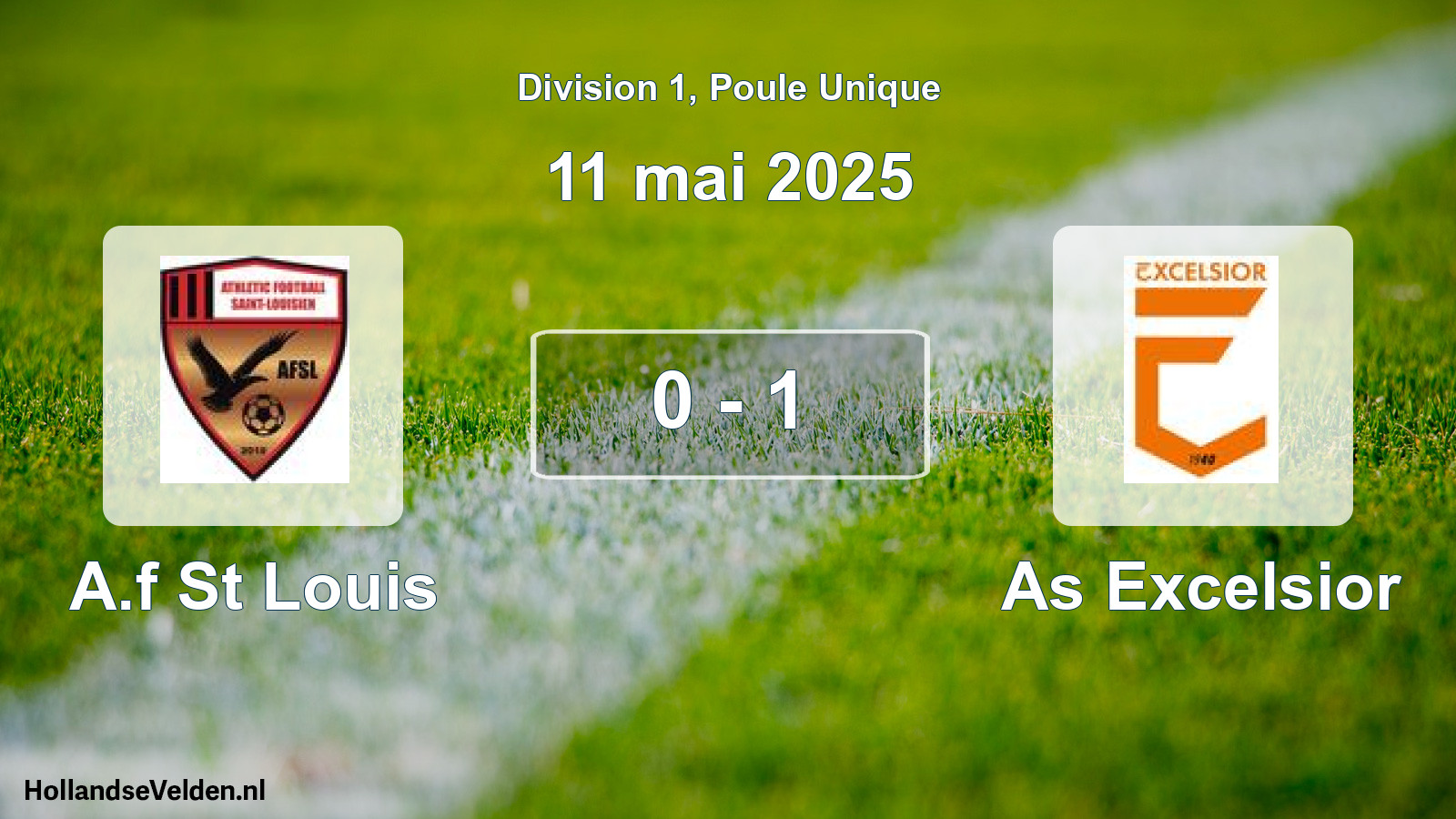 Gespeelde wedstrijd: A.f St Louis - As Excelsior 0 - 1 (11 mei 2025)