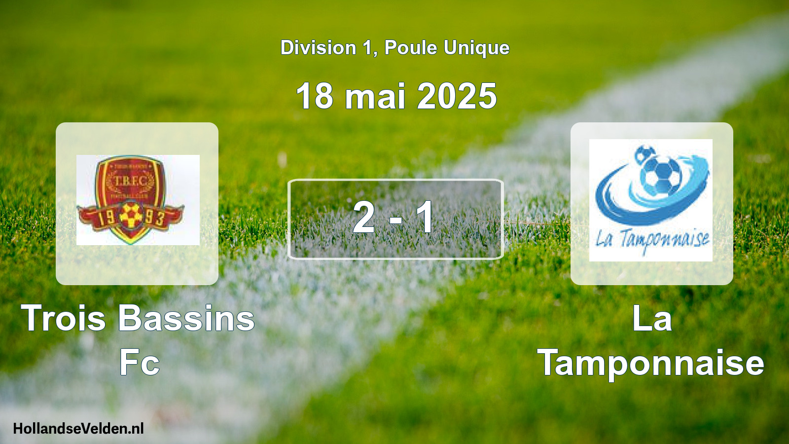 Gespeelde wedstrijd: Trois Bassins Fc - La Tamponnaise 2 - 1 (18 mei 2025)