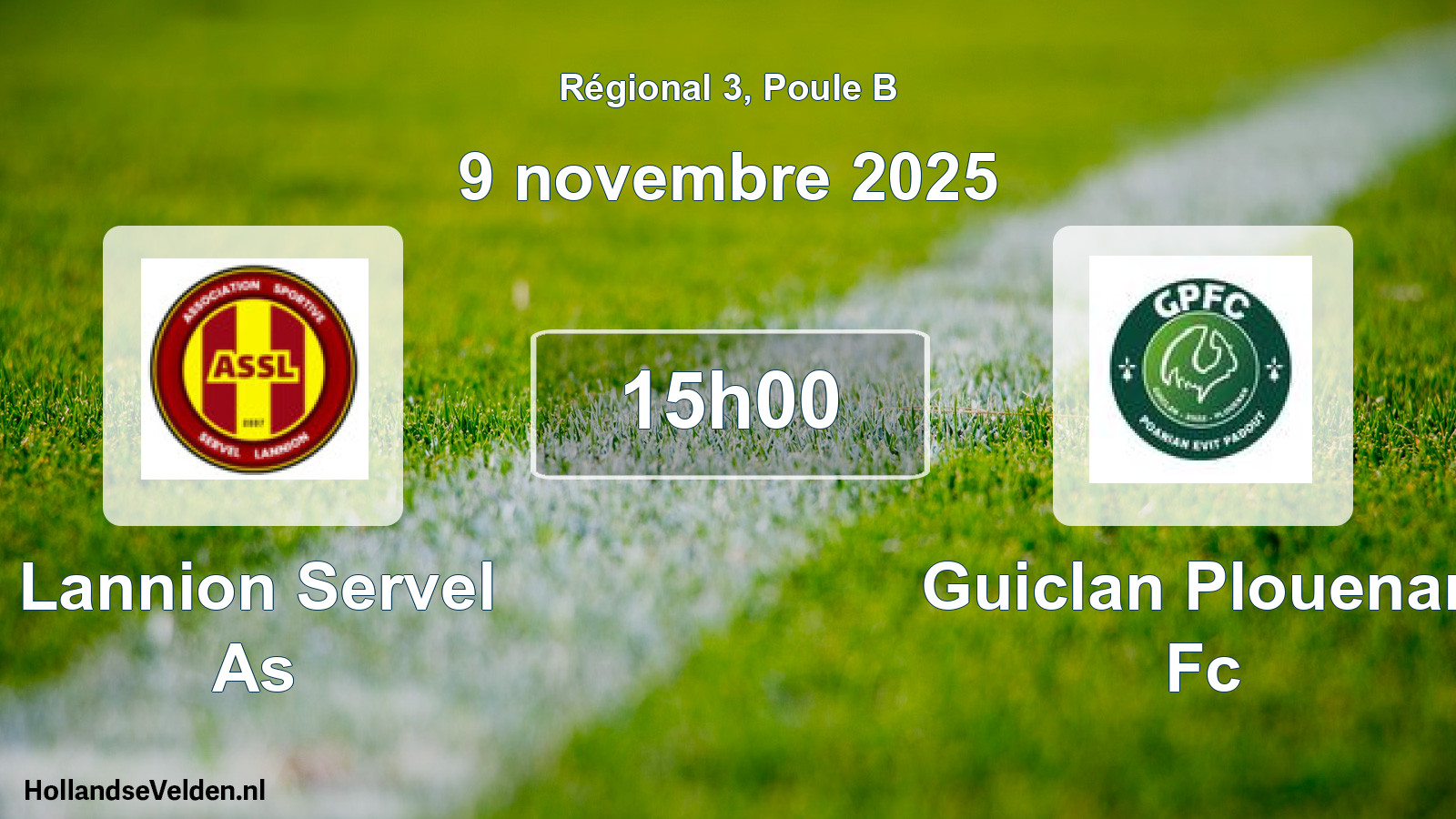 Scheduled Match: Lannion Servel As - Guiclan Plouenan Fc (9 November 2025)