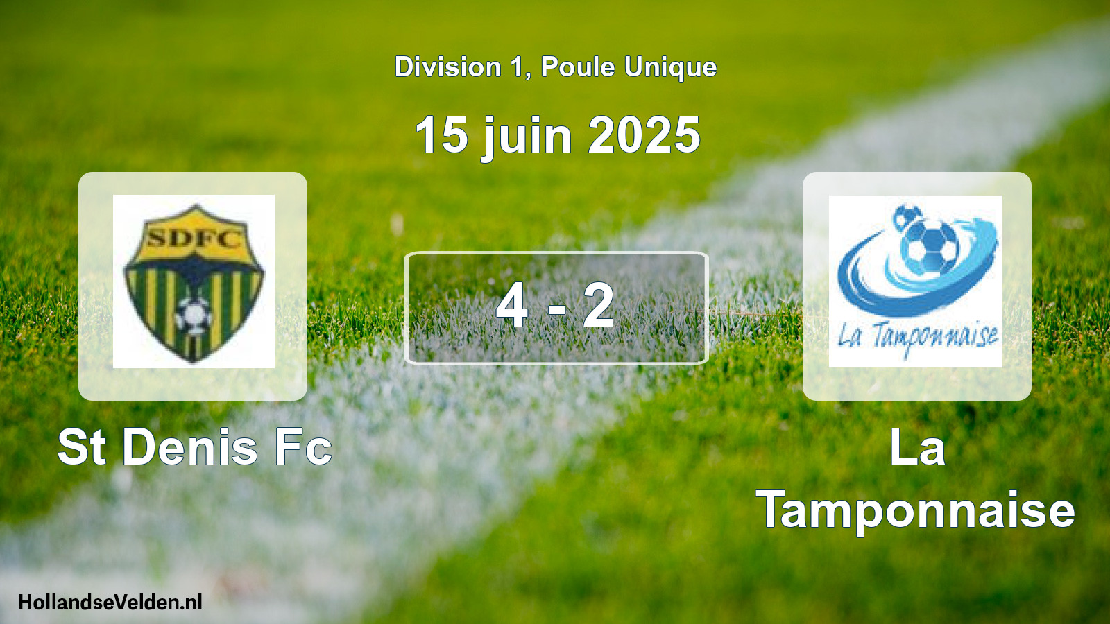 Match joué: St Denis Fc - La Tamponnaise 4 - 2 (15 juin 2025)