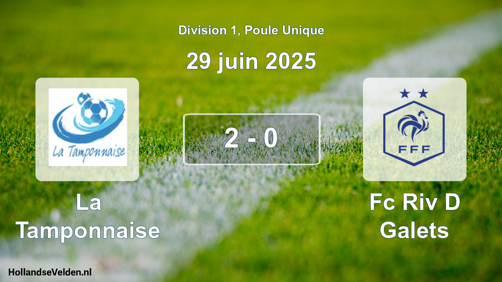Gespeelde wedstrijd: La Tamponnaise - Fc Riv D Galets 2 - 0 (29 juni 2025)