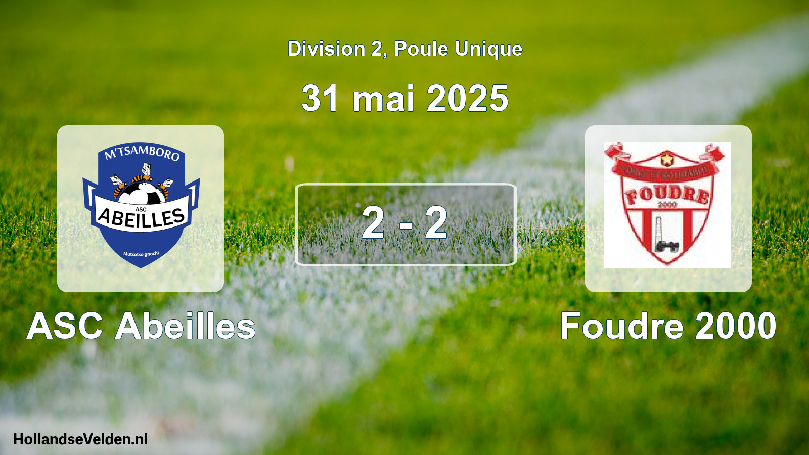 Total number of matches played: ASC Abeilles - Foudre 2000 2 - 2 (31 May 2025)