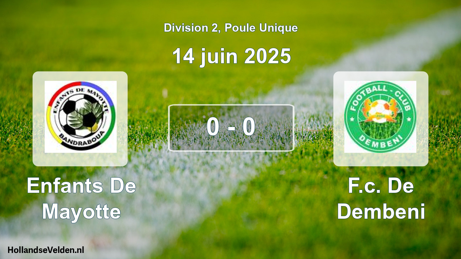 Match joué: Enfants De Mayotte - F.c. De Dembeni 0 - 0 (14 juin 2025)
