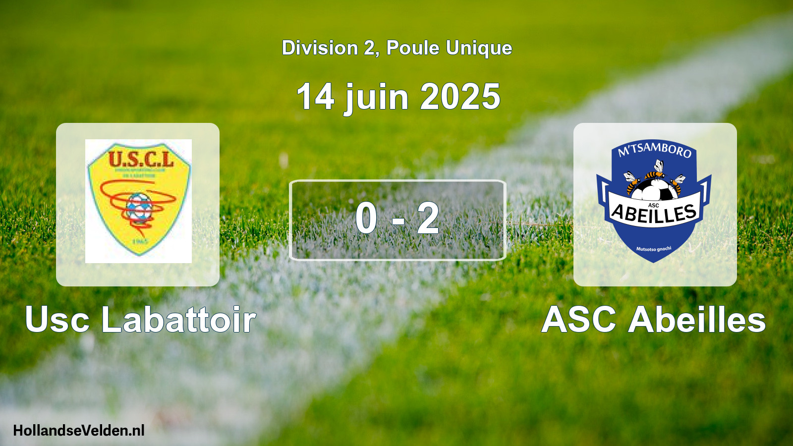Match joué: Usc Labattoir - ASC Abeilles 0 - 2 (14 juin 2025)