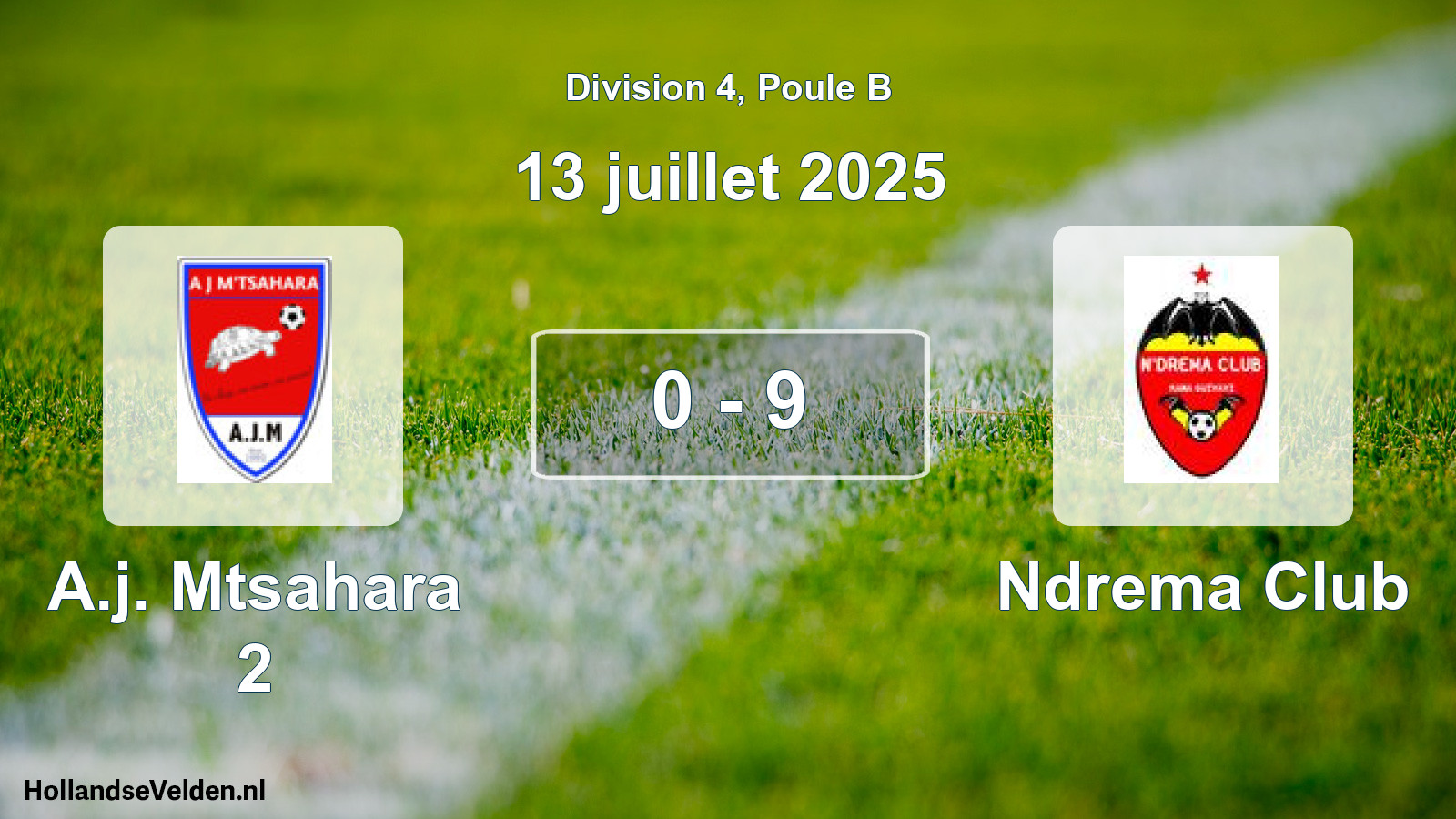 Total number of matches played: A.j. Mtsahara 2 - Ndrema Club 0 - 9 (13 July 2025)