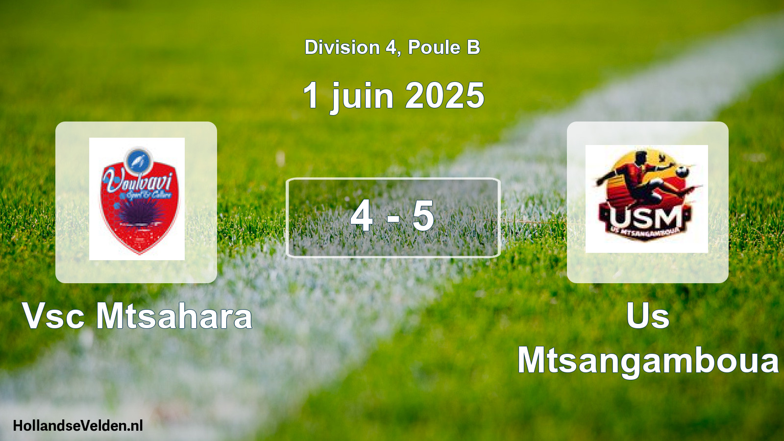 Total number of matches played: Vsc Mtsahara - Us Mtsangamboua 4 - 5 (1 June 2025)