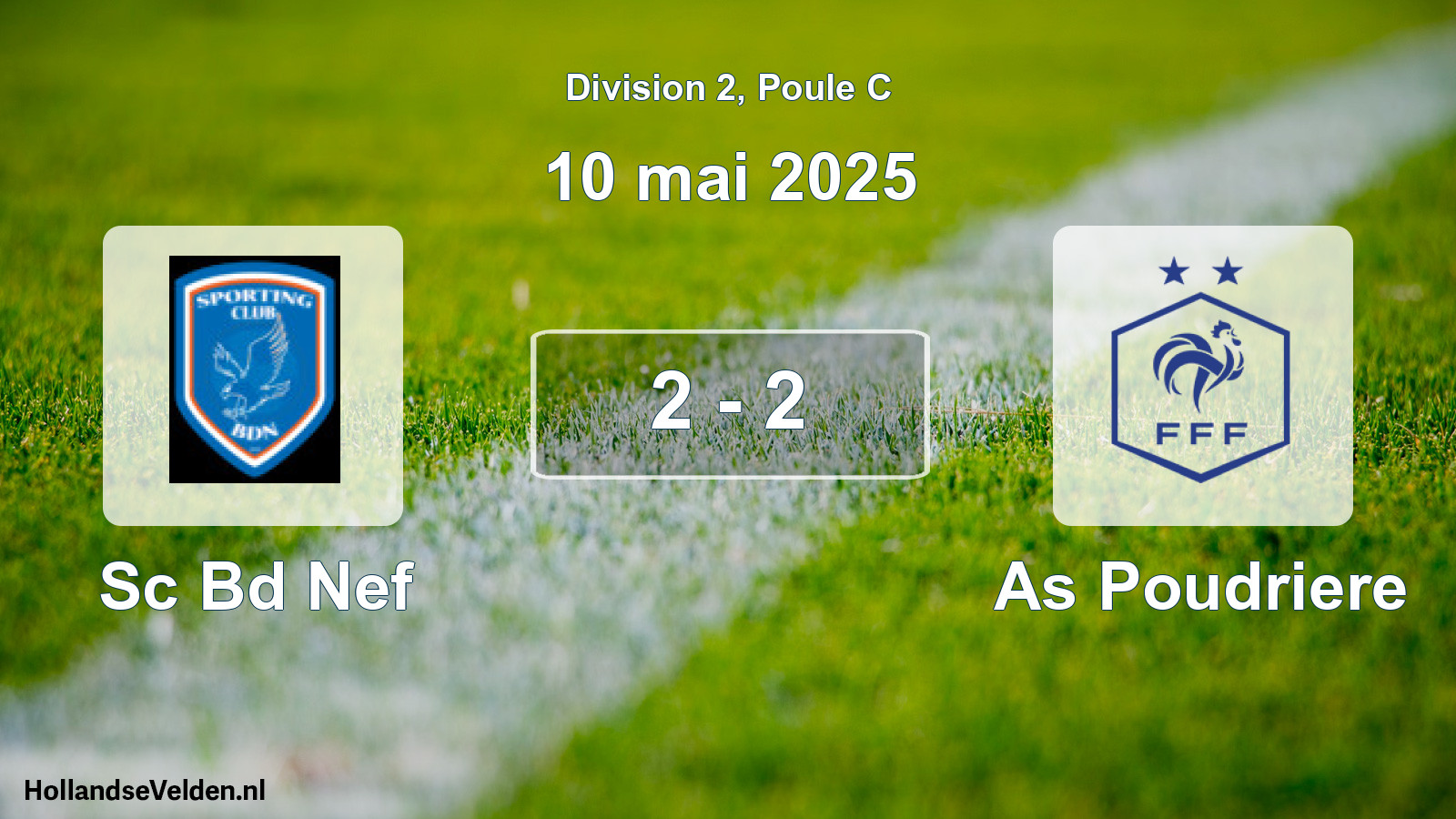 Total number of matches played: Sc Bd Nef - As Poudriere 2 - 2 (10 May 2025)