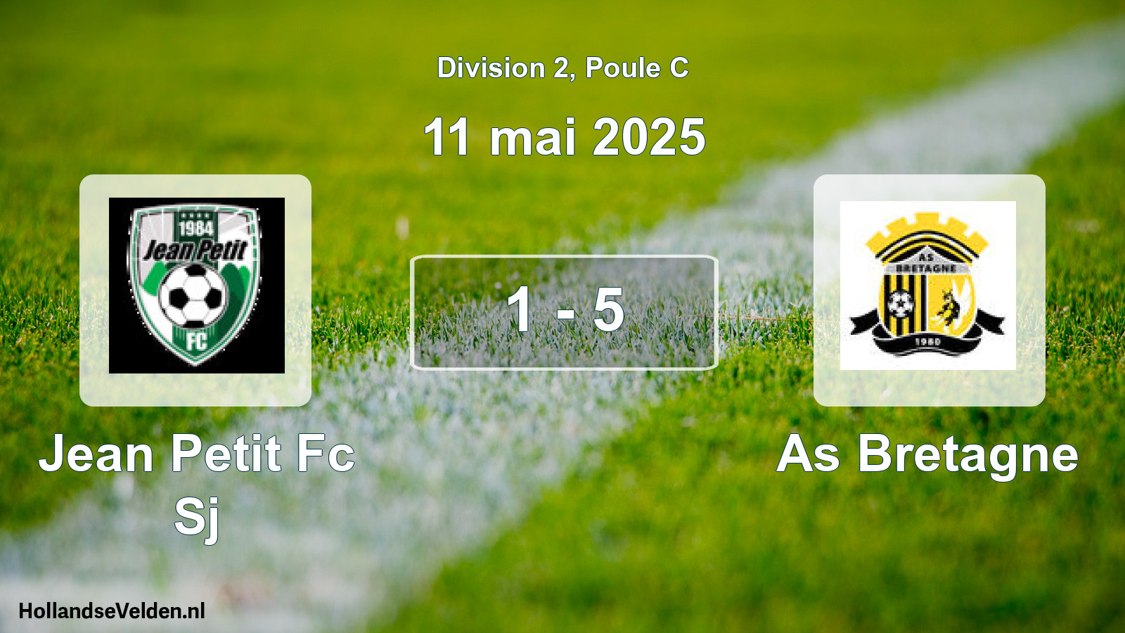 Match joué: Jean Petit Fc Sj - As Bretagne 1 - 5 (11 mai 2025)
