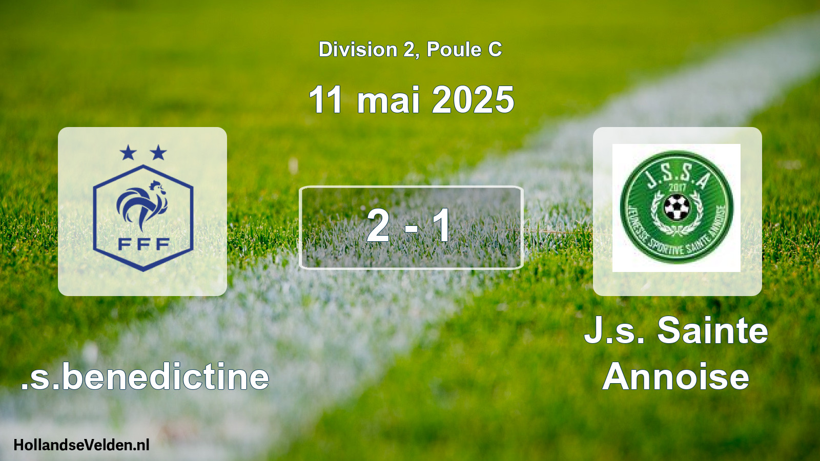 Match joué: U.s.benedictine - J.s. Sainte Annoise 2 - 1 (11 mai 2025)